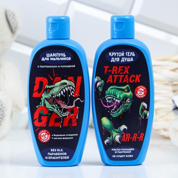 Детский подарочный набор, гель для душа и шампунь для волос, 2×250 мл, переводное тату, Чистое счастье Детский подарочный набор, гель для душа и шампунь для волос, 2×250 мл, переводное тату, Чистое счастье