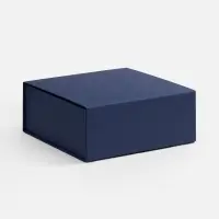 Коробка складная Quadra Fold, темно-синяя Коробка складная Quadra Fold, темно-синяя