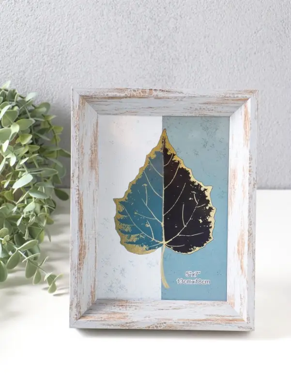 Фоторамка пластик 13х18 см "Прованс" серо-голубой 21,7х16,8х3 см