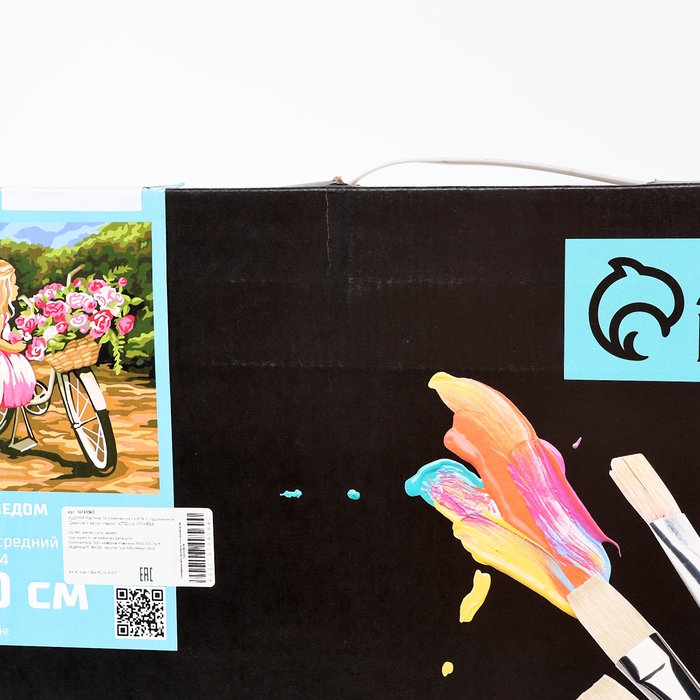 Картина по номерам на холсте с подрамником «Девочка с велосипедом», 40 х 50 см