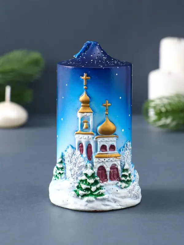 Свеча фигурная "Рождественская ночь" 7х6х11 см