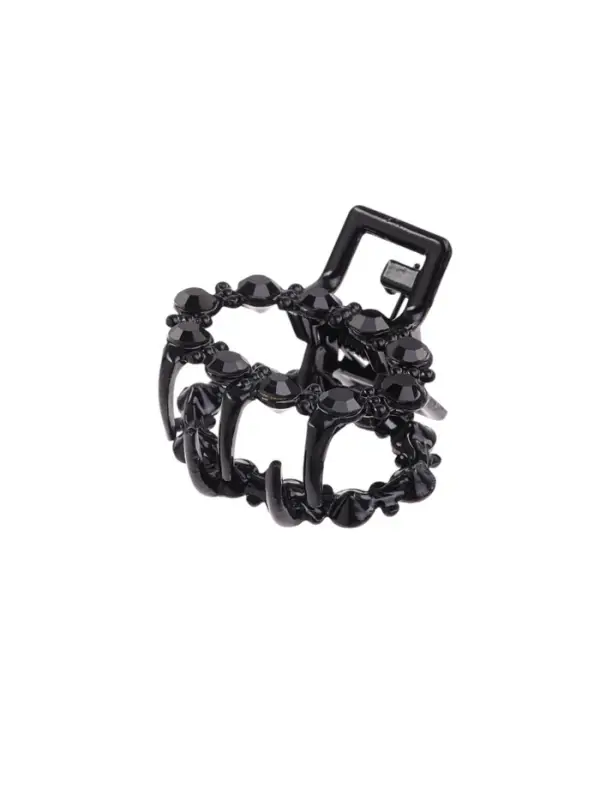 Крабик для волос &laquo;Мелани&raquo;, овал, 2.5 см, чёрный