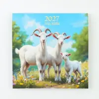 Календарь 2027, настенный, на скрепке &laquo;Семья козликов&raquo;