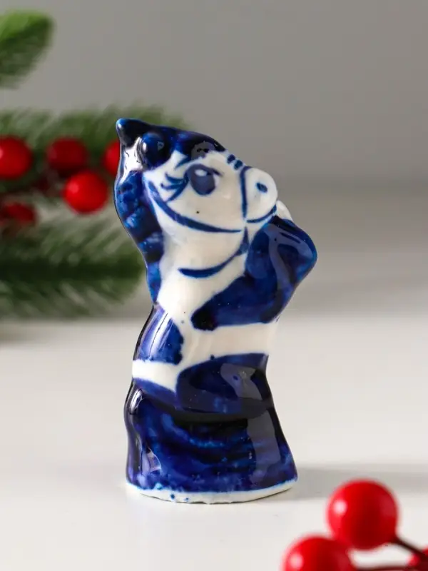 Фигурка фарфор гжель &laquo;Конь на дыбах&raquo;