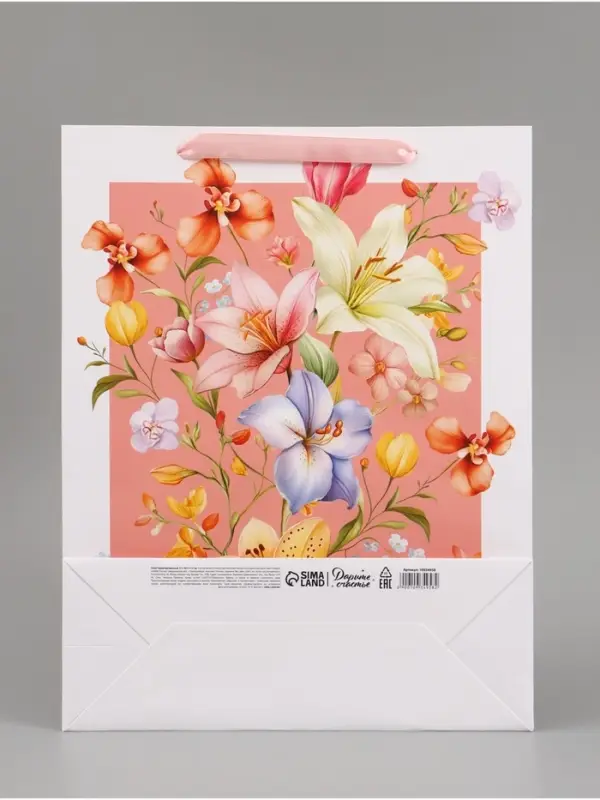 Пакет подарочный &laquo;Цветы&raquo;, 31&times;40&times;11.5 см