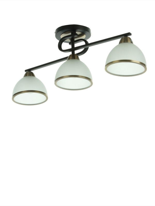 Люстра Люстра "Рендо" 3хЕ27 40Вт черно-бронзовый 61х15х23 см