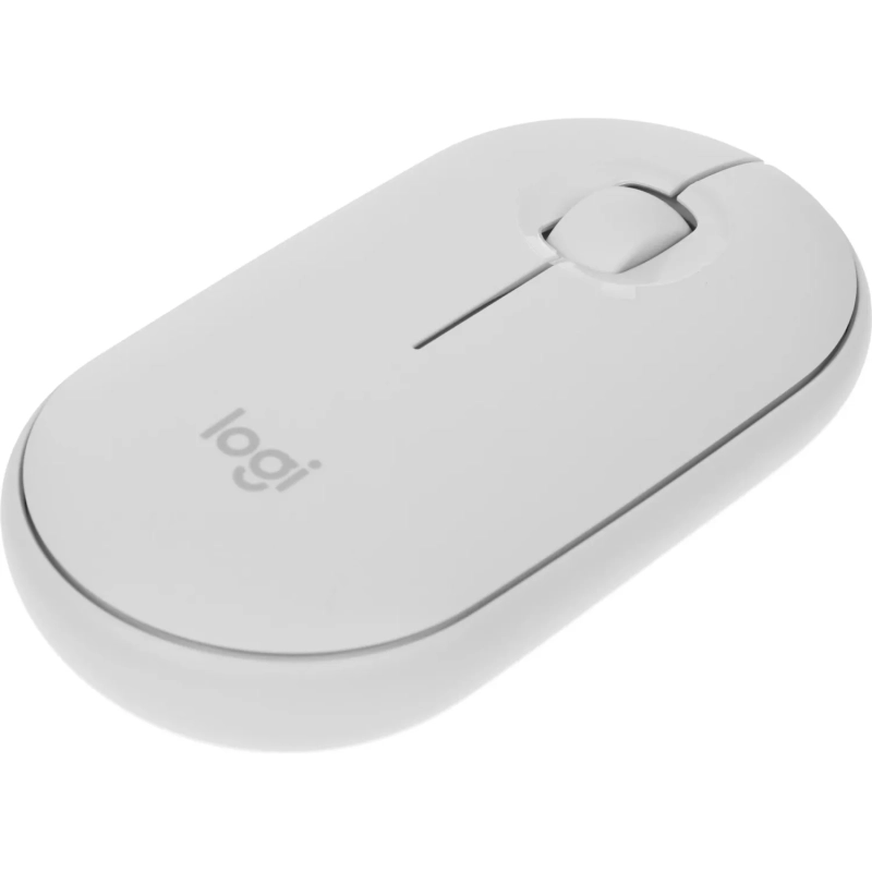 Мышь компьютерная Logitech Pebble M350 бел.1000dpi sil.BT/R 3b(910-005541)