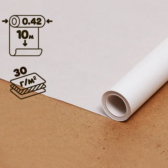 Калька под карандаш 420 мм в рулоне 10 м, 30 г/м&sup2;