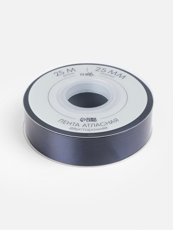 Лента атласная двухсторонняя №330 25мм*25±1м кобальт TR