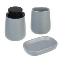 VETTA Стакан для ванной комнаты, 400 мл, 10,4x9x9 см, керамика, "Космос", серый