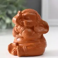 Фигура «Слон ничего не говорю», 7×5.5×6 см, красная глина
