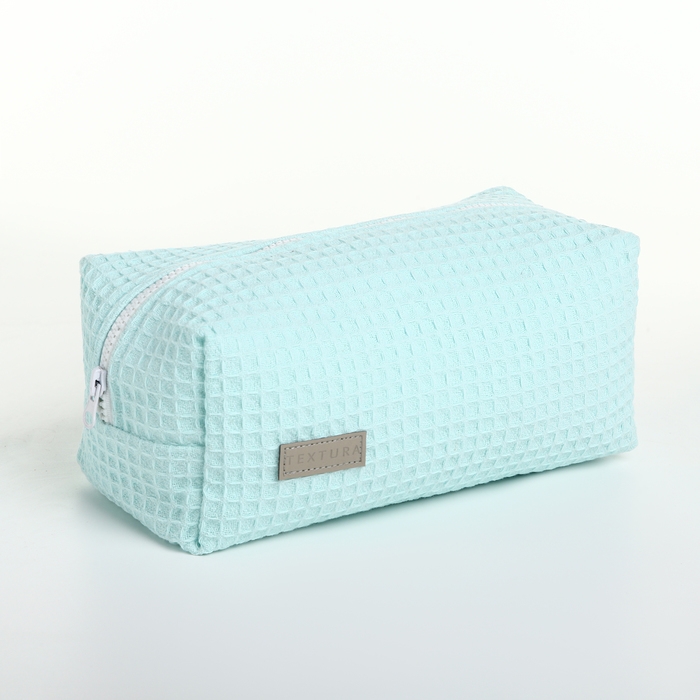Косметичка на молнии TEXTURA, цвет бирюзовый Косметичка на молнии TEXTURA, цвет бирюзовый