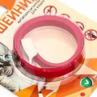 Биоошейник от паразитов для кошек &laquo;ПИЖОН&raquo;, от блох и клещей, 35 см, красный