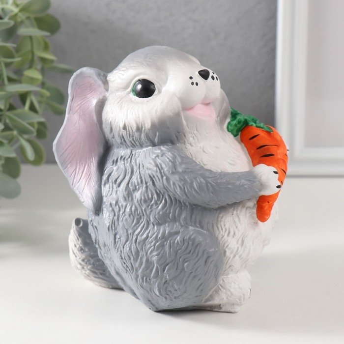 Копилка Копилка "Кролик с морковкой", 12 см