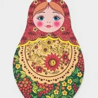 Доска разделочная сувенирная Дарим Красиво &laquo;Матрёшка&raquo;, 15&times;23 см, дерево, разноцветная