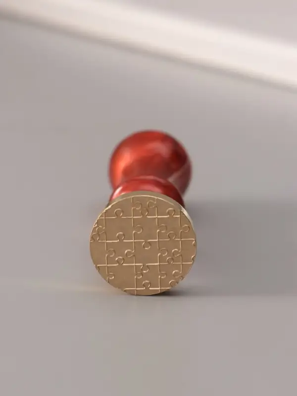 Печать для сургуча с пластиковой ручкой &laquo;Пазл&raquo;, 6.3&times;2.5&times;2.5 см
