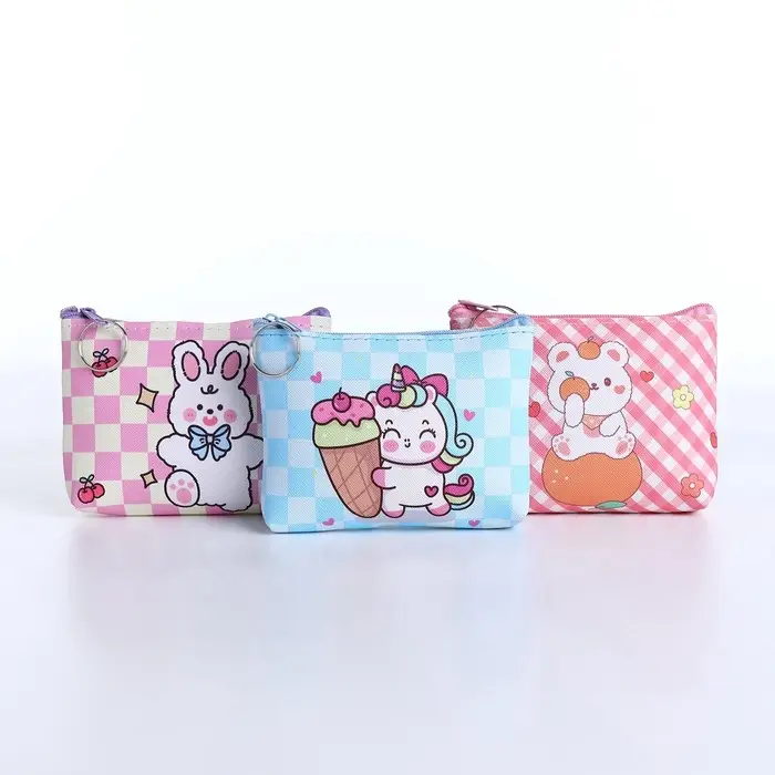 Кошелёк детский &laquo;Зверята&raquo;, монетница, на молнии, МИКС