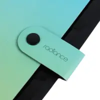 Папка А4 Radiance, 5 отделений, 600 мкм, на кнопке, голубой/зеленый градиент