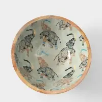 Салатник &laquo;Мудрый слон&raquo;, 25&times;25&times;10 см, дерево манго