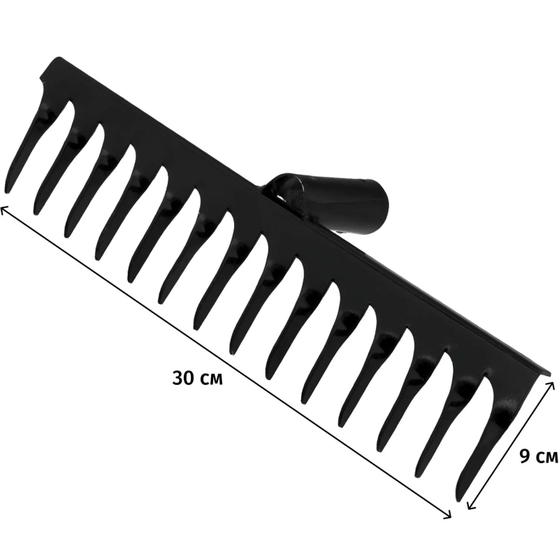 Грабли стальные, 14 витых зубьев, без черенка