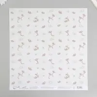 Бумага для скрапбукинга "Мой маленький мир" 30х30 см, 190 г/кв.м №3