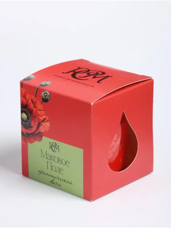 Ароматическая свеча в стакане &laquo;Маковое поле&raquo;, 8&times;8.5 см, 30 ч
