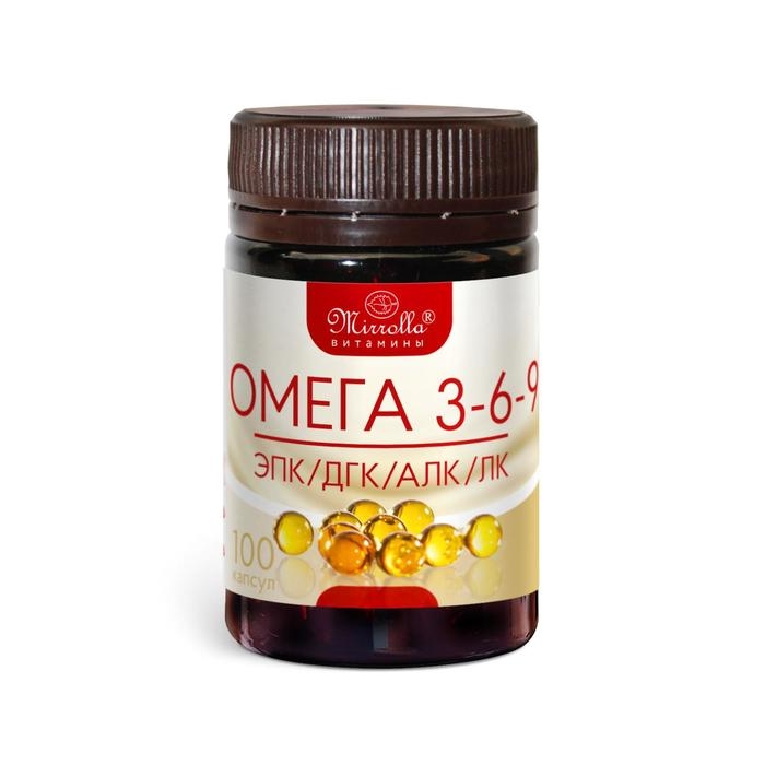 Капсулы Mirrolla Омега 3-6-9, иммуностимуляция и укрепление функций организма, 100 капсул по 370 мг Капсулы Mirrolla Омега 3-6-9, иммуностимуляция и укрепление функций организма, 100 капсул по 370 мг