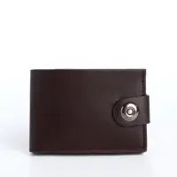 Портмоне мужское на магните, отдел для карт, купюр, коричневый