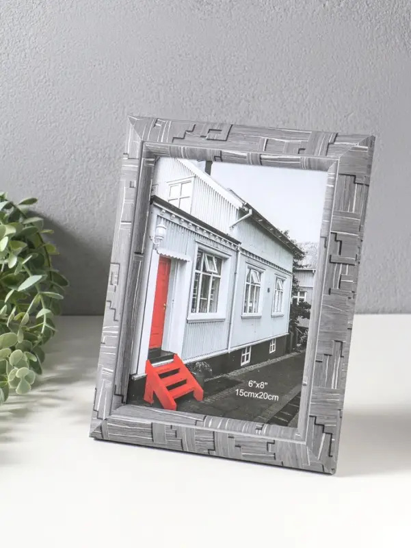 Фоторамка пластик 15х20 см "Моррис" тёмно-серый 23х18х2 см