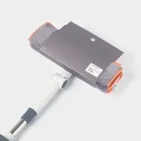 Швабра для окон на зажимах 28&times;8 см, с телескопической ручкой 103-145 см, 2 насадки из микрофибры 45+180 поворот
