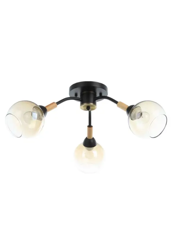 Люстра потолочная BayerLux &laquo;Гундер&raquo;, 3хЕ27, 40 Вт, черный, 57&times;57&times;25 см