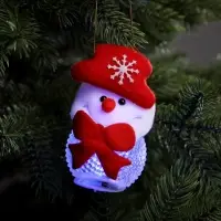 Ёлочная игрушка &laquo;Снеговик&raquo;, 10 см, от батареек, свечение мульти (RGB)