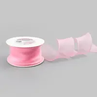 Лента капроновая &laquo;Волна&raquo;, 50 мм, 10&plusmn;1 м, розовая