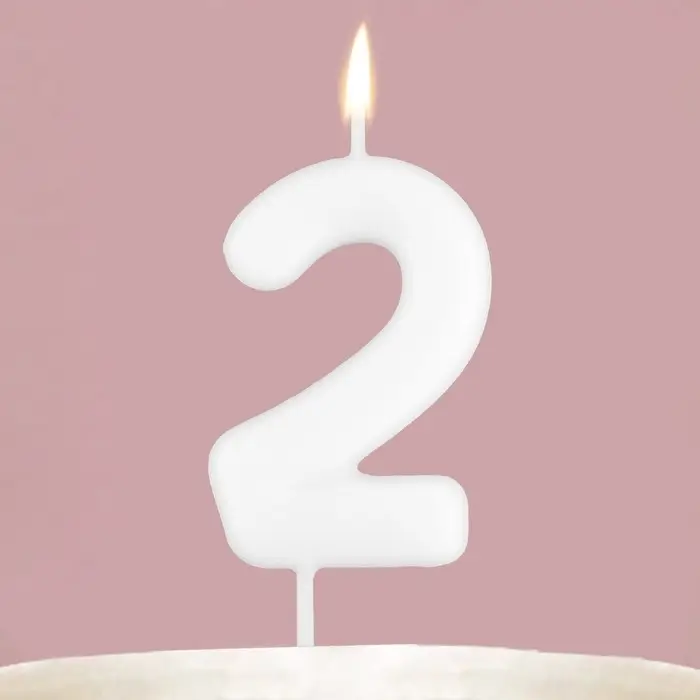 Свеча для торта, цифра «2», светится в темноте, 3,8 х 8 см Свеча для торта, цифра «2», светится в темноте, 3,8 х 8 см