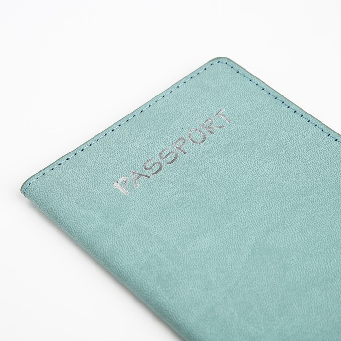 Обложка для паспорта, цвет мятный Обложка для паспорта, цвет мятный