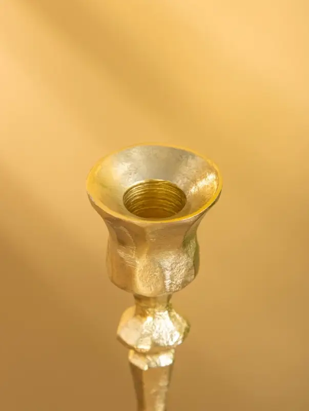 Подсвечник  Подсвечник "Грани" алюминий 25 см, цв. золото