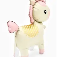 Воздушный шар фольгированный 3D 25" "Лошадка" цвет кремовый, под воздух