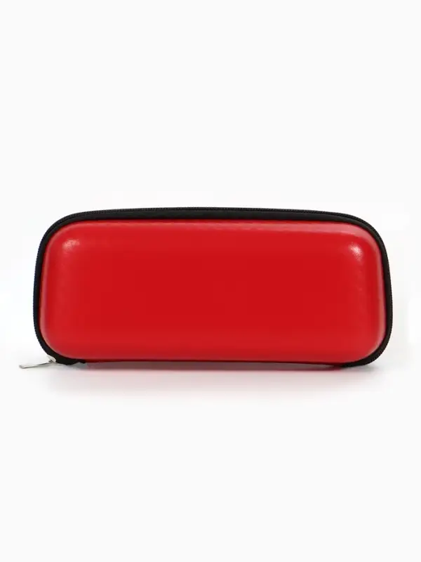 Футляр для очков на молнии, длина 16 см, цвет красный