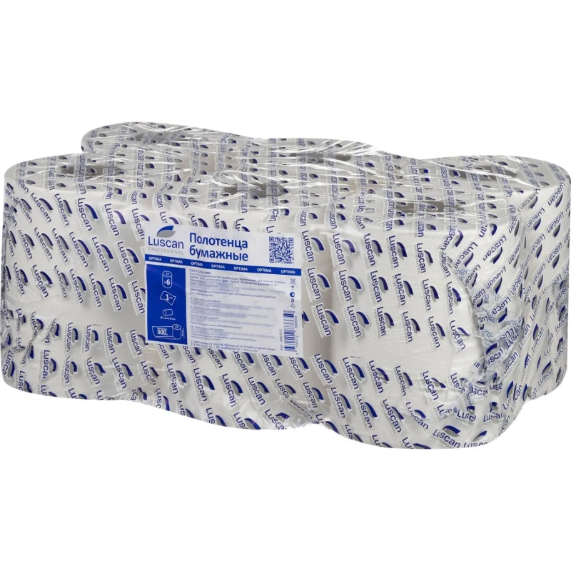 Полотенца бумажные д/дисп. Luscan Professional 1сл300м 6рул/уп
