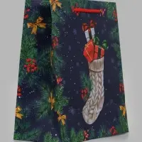 Пакет подарочный &laquo;Новогодний носок с подарками&raquo;, 18&times;10&times;22.3 см