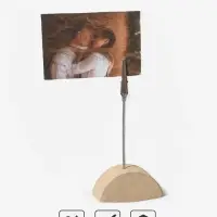 Подставка под ценник, фото &laquo;Прищепка&raquo;, с зажимом, 2.5&times;2.5&times;11 см, цвет серебро