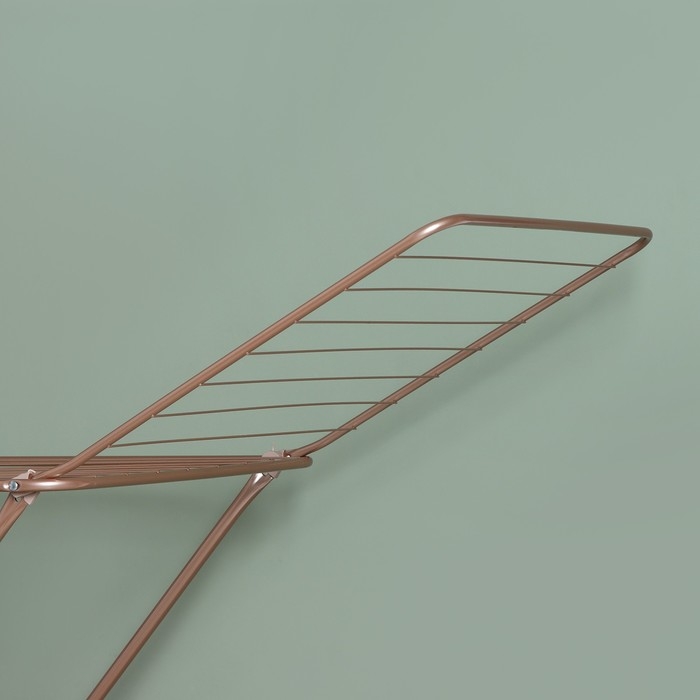 Сушилка для белья напольная складная, рабочая длина 20 м, высота от пола 95 см, ширина 54 см, цвет розовое золото Сушилка для белья напольная складная, рабочая длина 20 м, высота от пола 95 см, ширина 54 см, цвет розовое золото