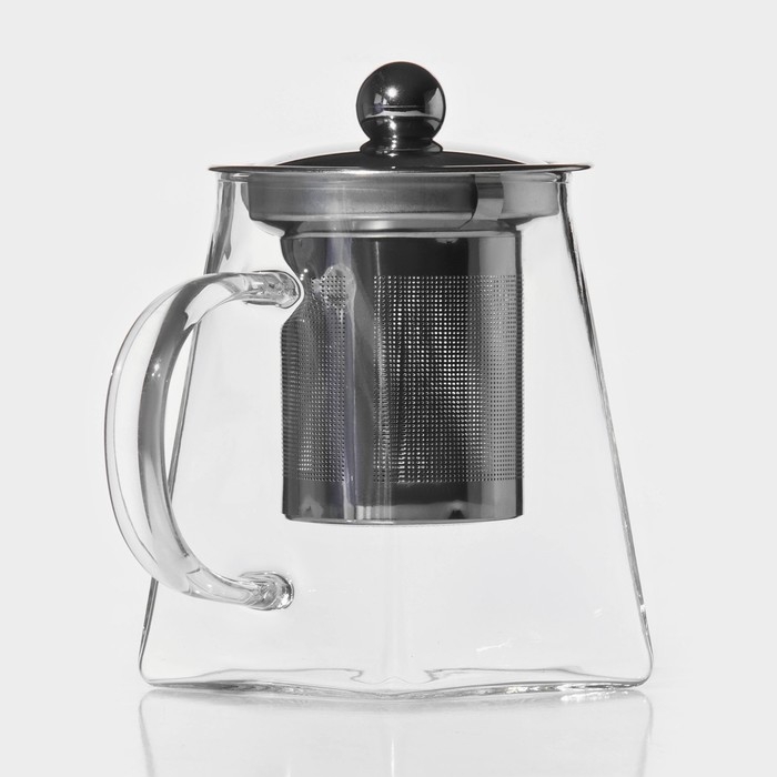 Чайник стеклянный заварочный с металлическим ситом Magistro «Дарси», 300 мл Чайник стеклянный заварочный с металлическим ситом Magistro «Дарси», 300 мл