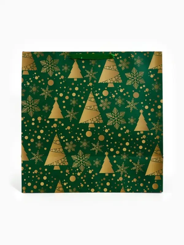 Подарочный пакет «Новогодний», зелёный 40 × 40 × 40 см Подарочный пакет «Новогодний», зелёный 40 × 40 × 40 см
