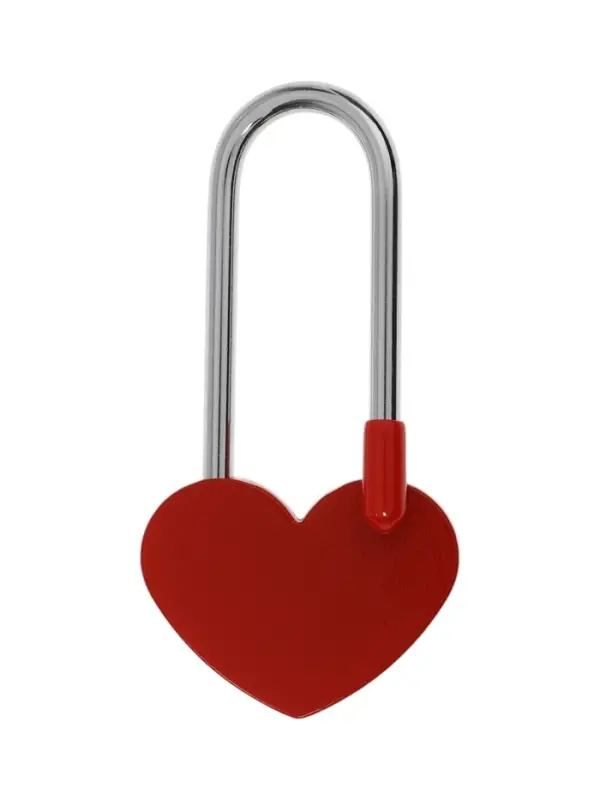 Замок навесной ТУНДРА Сердечко, сувенирный, цвет красный