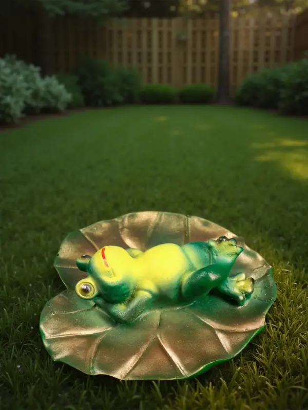 Садовая фигура из полистоуна &laquo;Лягушка на спине&raquo;, 5.5&times;13&times;13 см