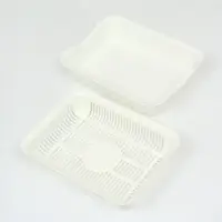 Туалет для кошек, 34.5&times;25.5&times;7.5 см, с сеткой, пластик, белый