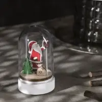 Светодиодная фигура под куполом &laquo;Дед Мороз&raquo; 6&times;9.5&times;6 см, дерево, батарейки LR1130&times;3 (нет в комплекте), свечение тёплое белое