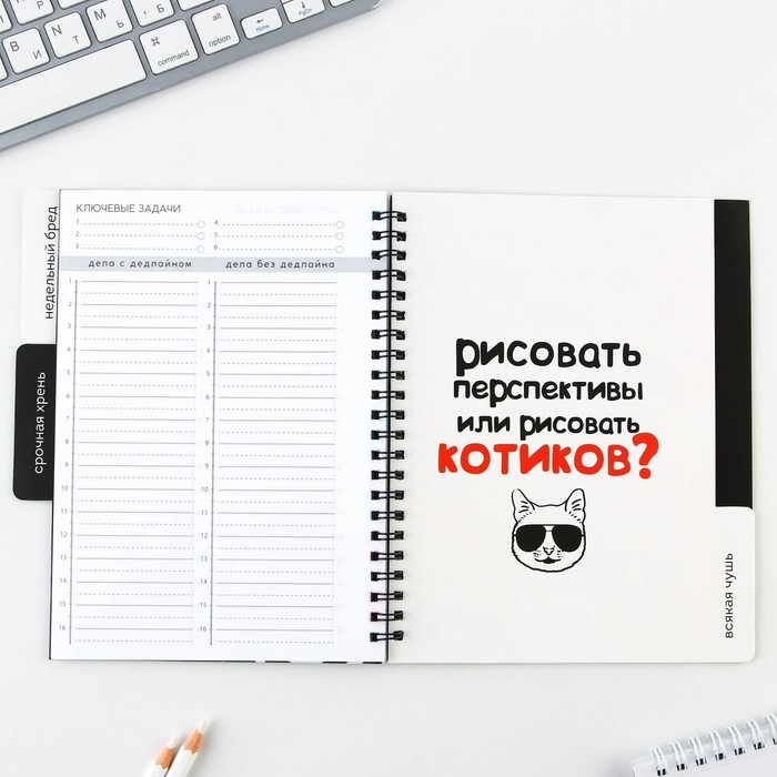 Планер с разделителями «Прокрастинатор», мягкая обложка, формат А5, 50 листов Планер с разделителями «Прокрастинатор», мягкая обложка, формат А5, 50 листов