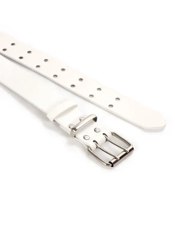 Ремень женский, 3.5&times;105 см, с люверсами, пряжка металл, белый